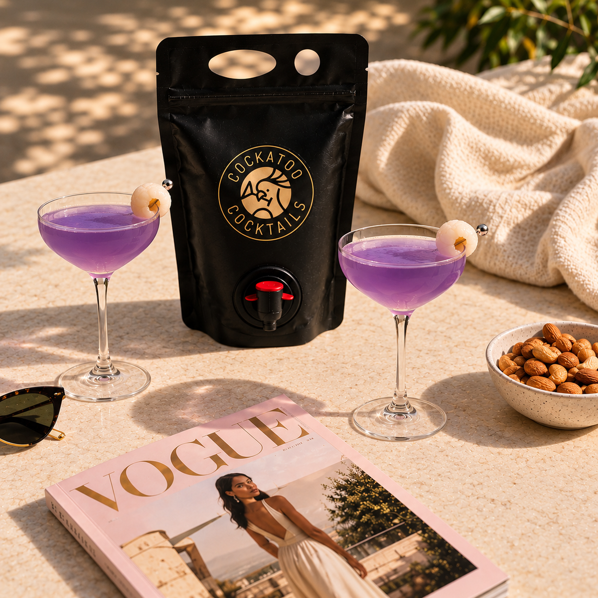 Lychee Martini Cocktail Pouch Stylised