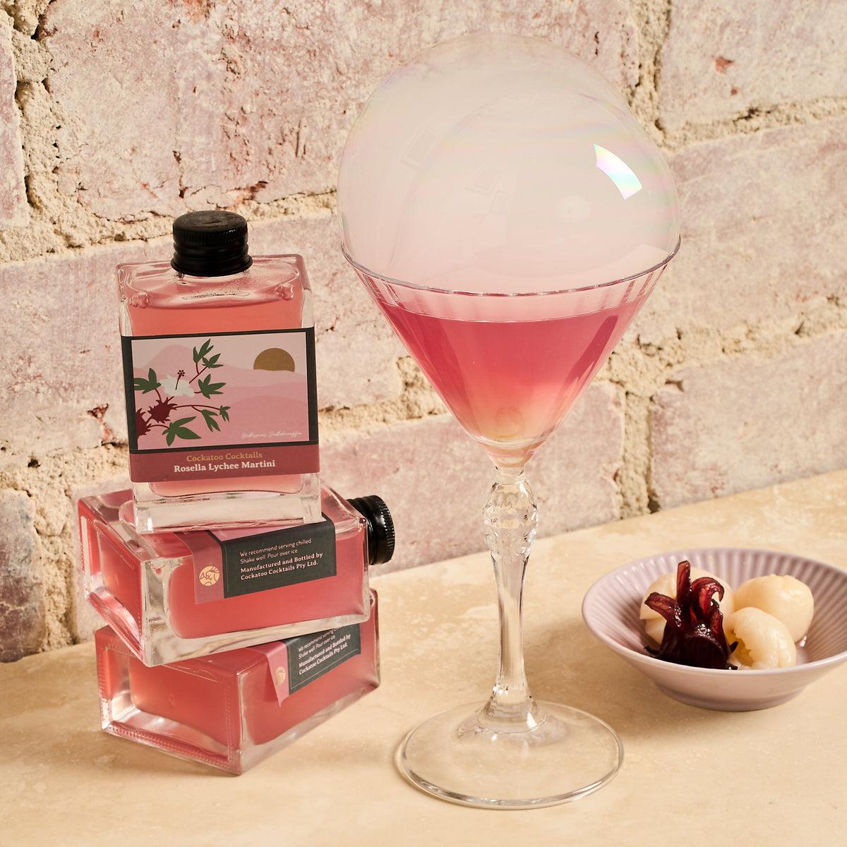 Rosella Lychee Martini Bottled Cocktail